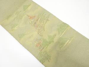 金糸　山車模様織り出し袋帯